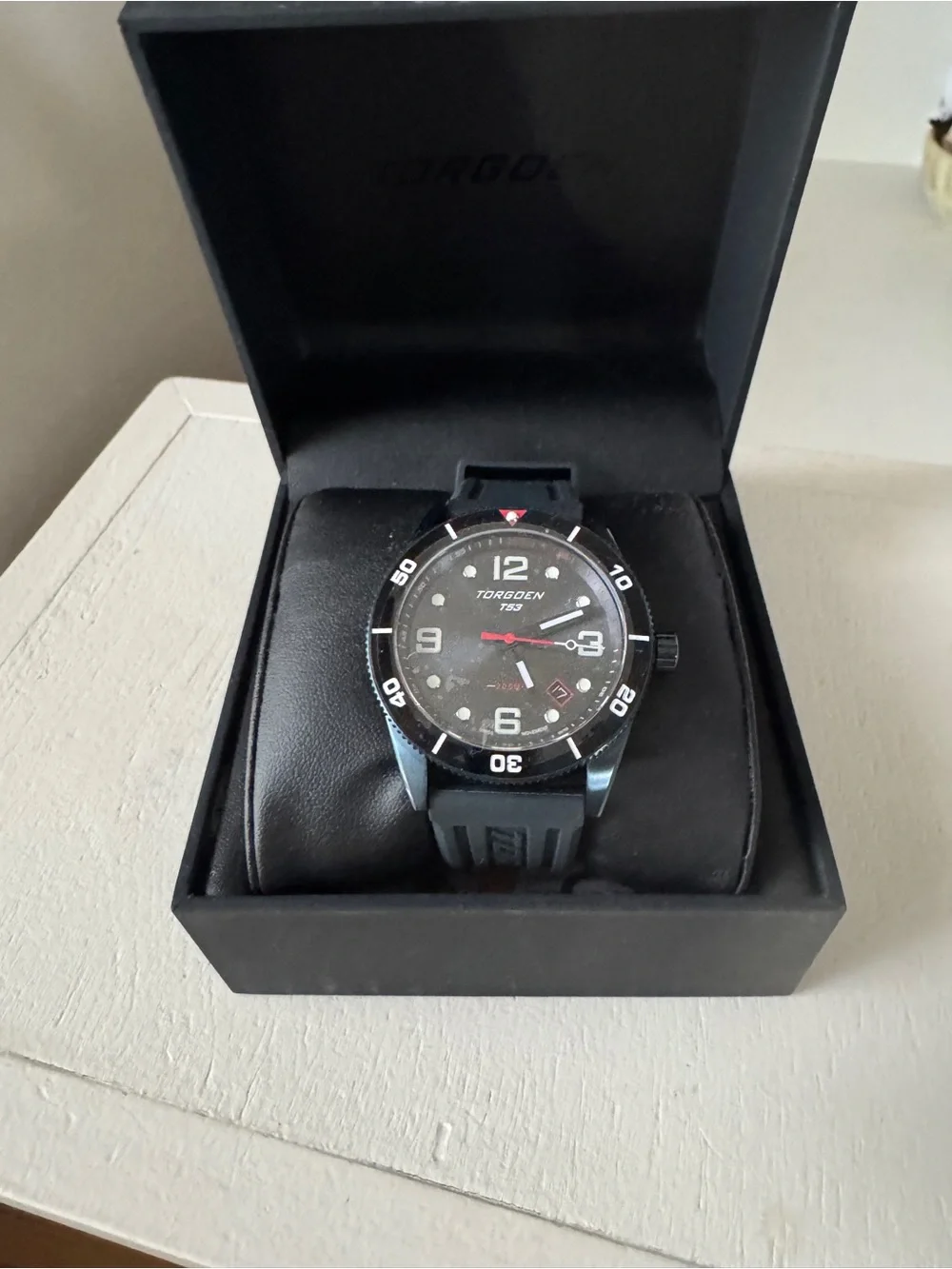 Torgoen Men’s Navy Diver Watch. New In Box.